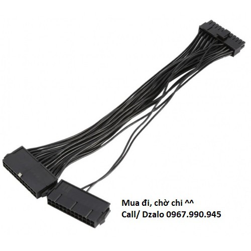 Cáp chạy 2 nguồn ATX 24PIN  Cáp Kết Nối Eplbs Cáp chia nguồn 24PIN ATX 1 thành 2 kích hoạt chạy 2 nguồn cho PC