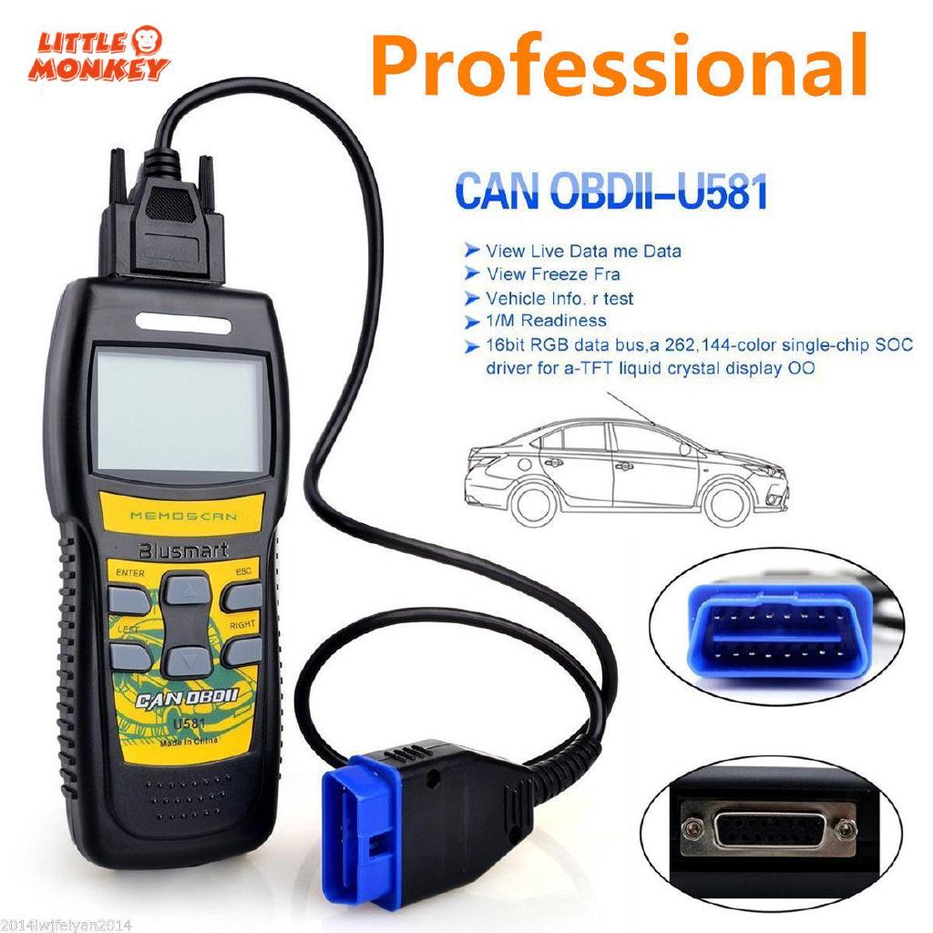 Thiết bị quét mã chuẩn đoán lỗi động cơ u581 obd2 can cho xe ô tô