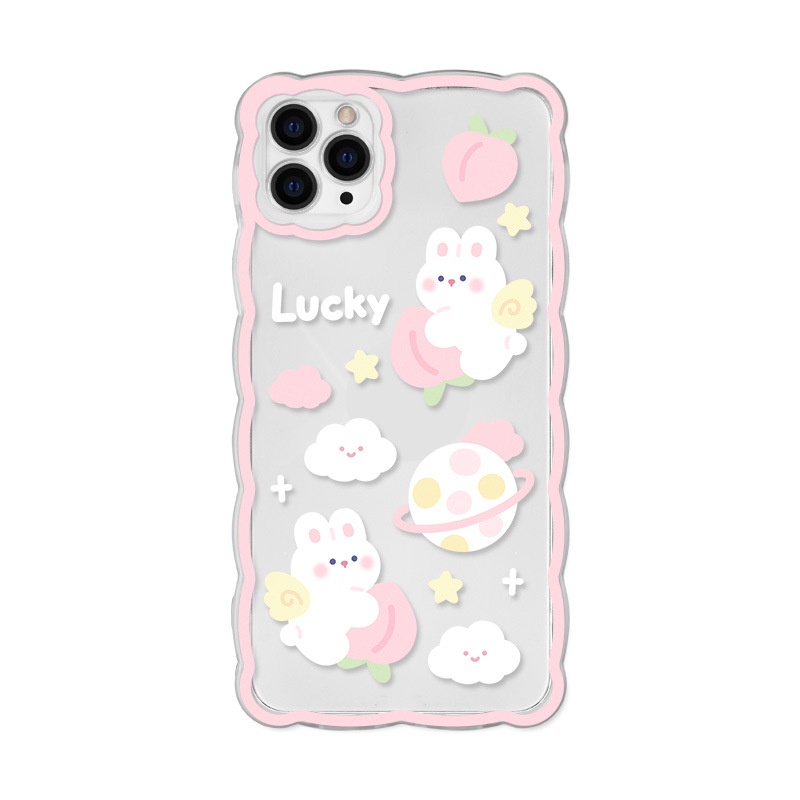 Ốp lưng iphone Ốp Điện Thoại Silicon Họa Tiết Sóng Biển To Kèm Dây Đeo Tay Cho iPhone 11 / 12 xs 13Pro Dinuo case