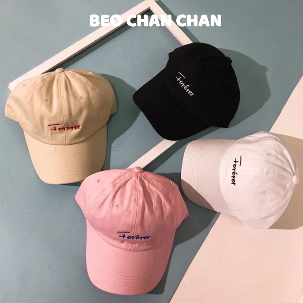 Mũ lưỡi trai nam nữ đẹp thêu chữ ,mũ phớt Nón kết phong cách Ulzzang form unisex nam nữ FOREVER 2