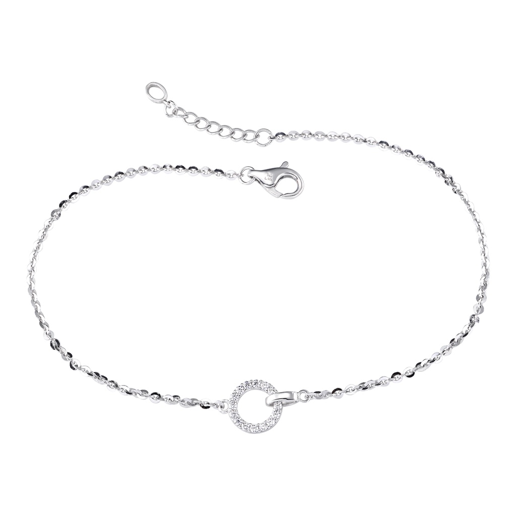 Lắc chân bạc đính đá CZ PNJSilver XM00K000028