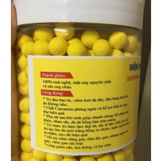 Viên tinh nghệ mật ong hộp 500g có đủ cn vsattp