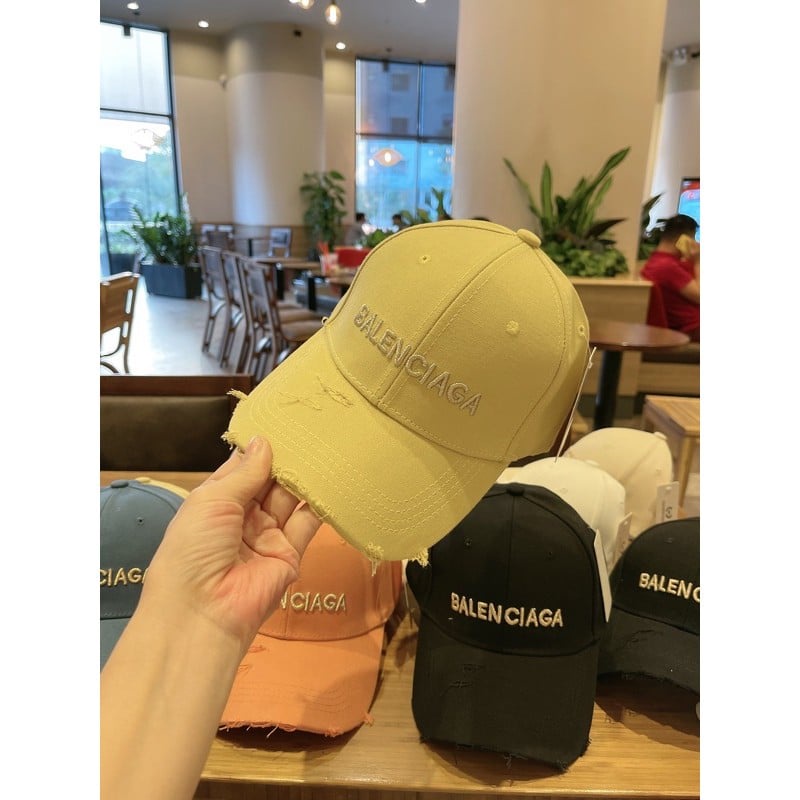 Mũ lưỡi trai rách ❤️ Nón thêu chữ BALENCIAGA phong cách Ulzzang form unisex nam nữ