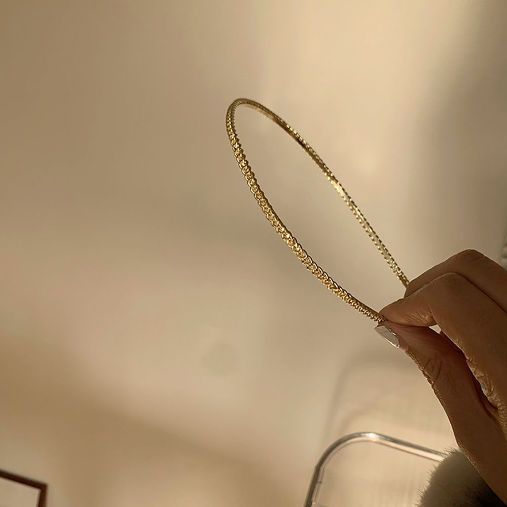 Băng đô cài tóc bằng kim loại phong cách Hàn Quốc cổ điển thanh lịch tinh tế cho nữ