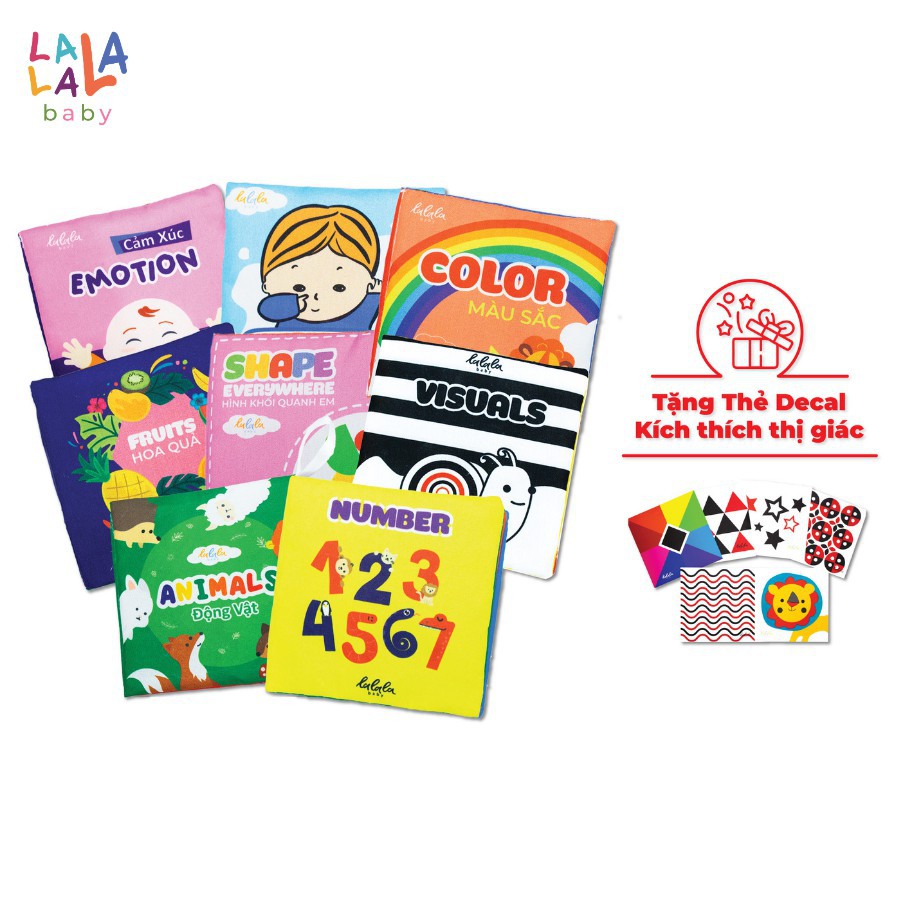 [ Mua ngay nhận ưu đãi của TINI ] . Bộ sách vải cho bé Lalala Baby nhiều chủ đề thú vị. Mini cloth book