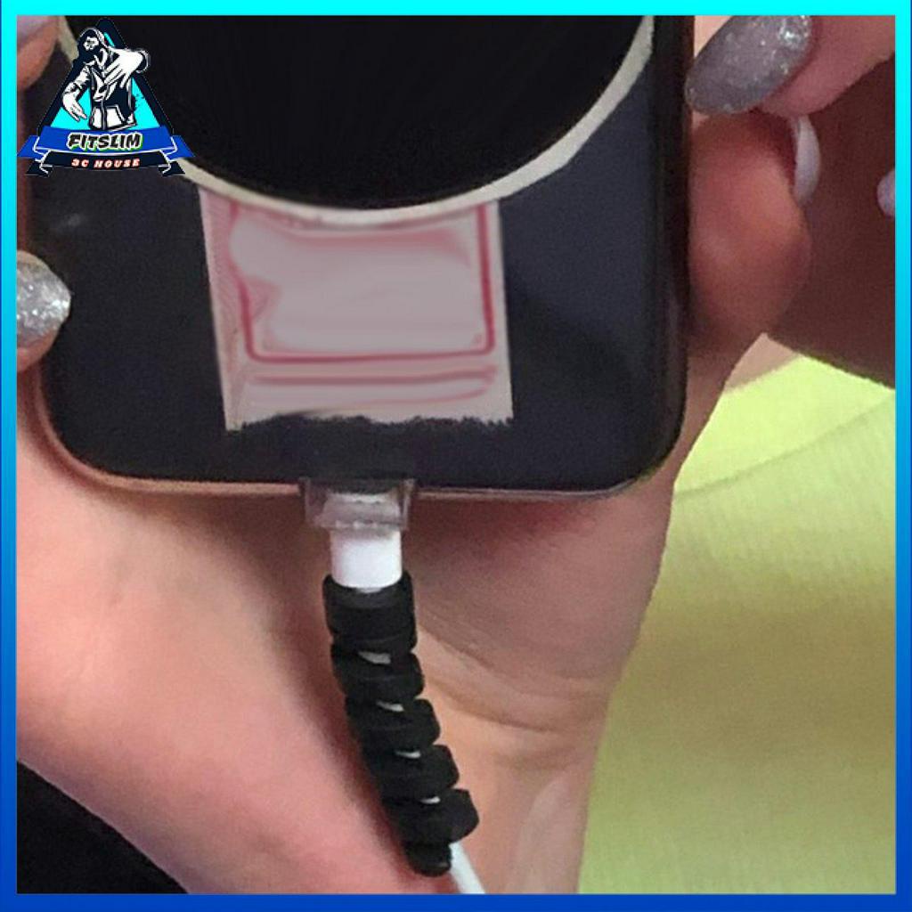 Dây quấn bảo vệ dây cáp sạc điện thoại dạng xoắn ốc thích hợp cho Iphone