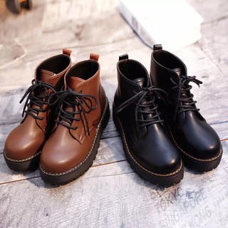 (Order 7-12 ngày) Giày ulzzang cao cổ dáng Martens đế 4cm (ảnh thật ở cuối)