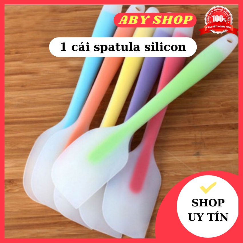 Vét bột cán màu 26cm ⚡ CAO CẤP ⚡ 1 cái spatula silicon dụng trong việc vét bột dễ dàng và hiệu quả