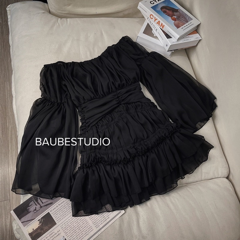 Váy Trễ Vai Đen Siêu Hot KAN