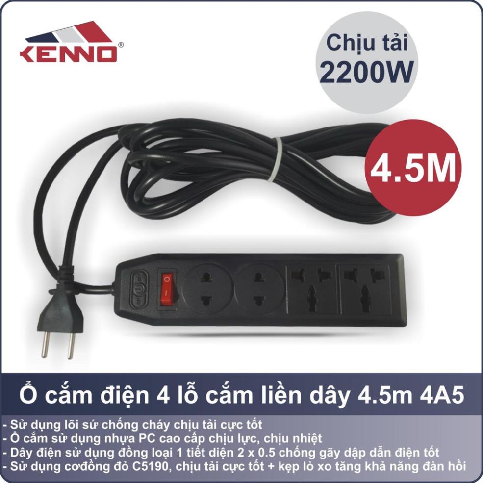 Ổ cắm chịu tải 2200W 4A5 4,5m