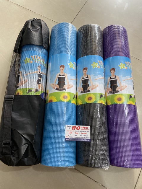 Thảm Tập Yoga PVC ( tặng kèm túi đựng thảm)