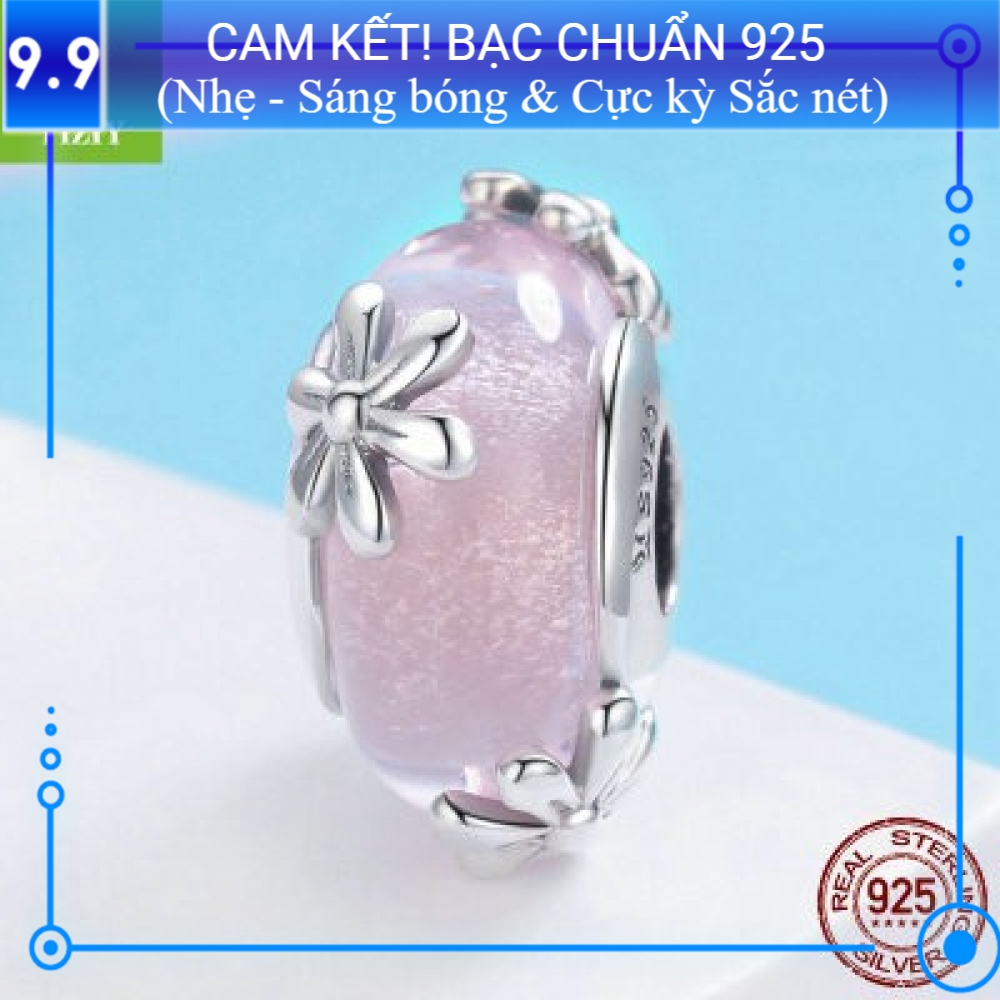 PAN Charm bạc s925 Hạt Dẹt b4 PA030