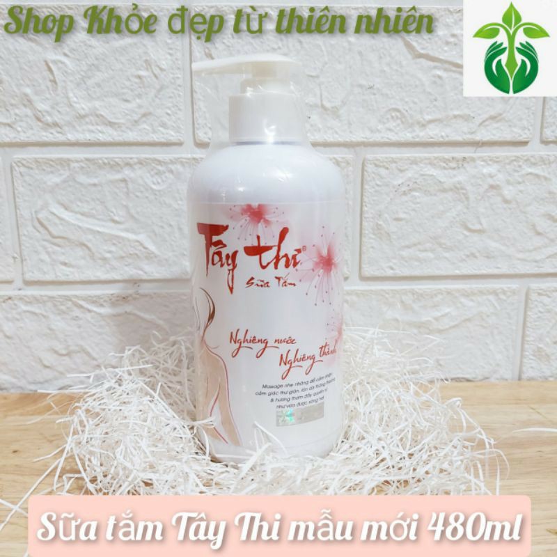 Sữa tắm Tây Thi chai 480ml, dưỡng trắng, ngừa mụn, chống rôm sảy, mẩn ngứa_Sao Thái Dương