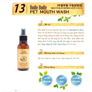 Xịt vệ sinh miệng Budle Budle dành cho chó