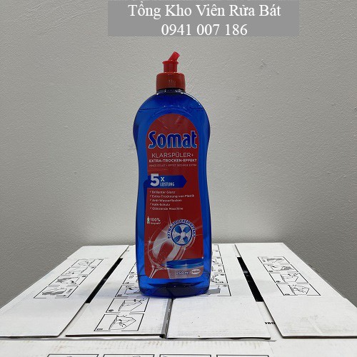 Nước làm bóng Somat chai 750ml [chuyên dùng cho máy rửa bát]