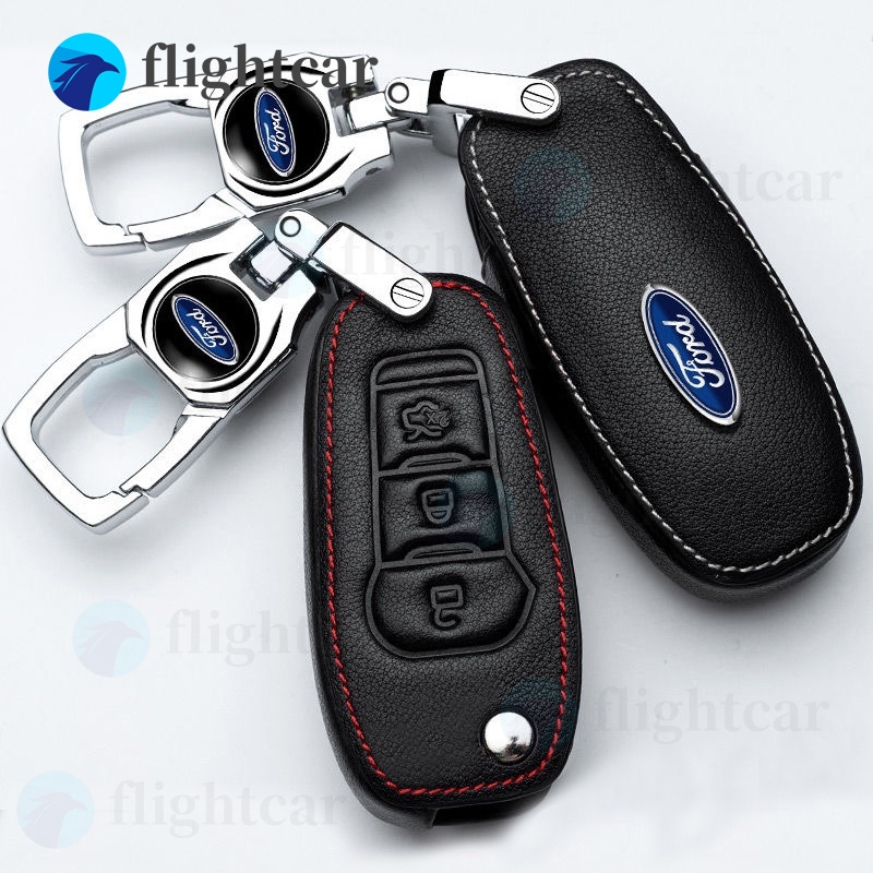 Vỏ Da Bảo Vệ Chìa Khóa Điều Khiển Từ Xa Cho Xe Hơi Ford Ranger Fiesta Everest