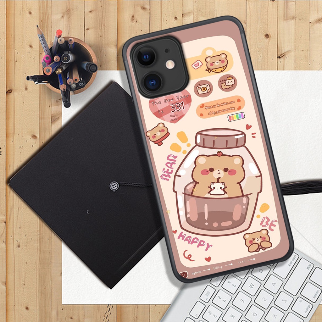 Ốp Lưng IPHONE 11 - 11 PRO - 11 PROMAX , In Hình Gấu Cute, màu sắc bắt mắt.