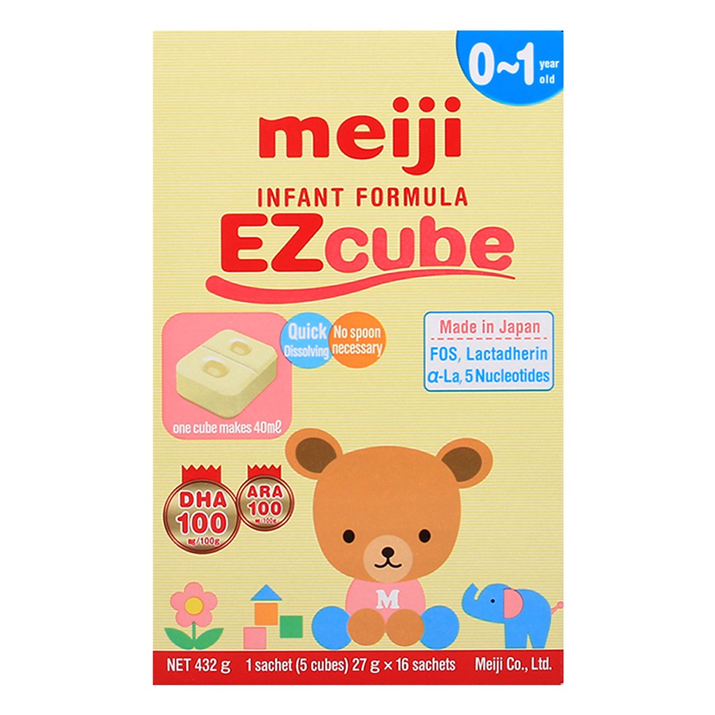 [Hàng Cty - Sale] 1 thanh Sữa Meiji cube  0-1 tuổi ( Hàng nhập khẩu )