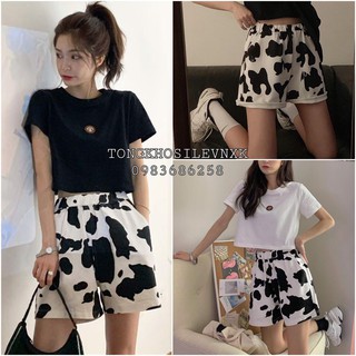 Quần short kaki bò sữa ulzzang - quần đùi kaki đen trắng hot