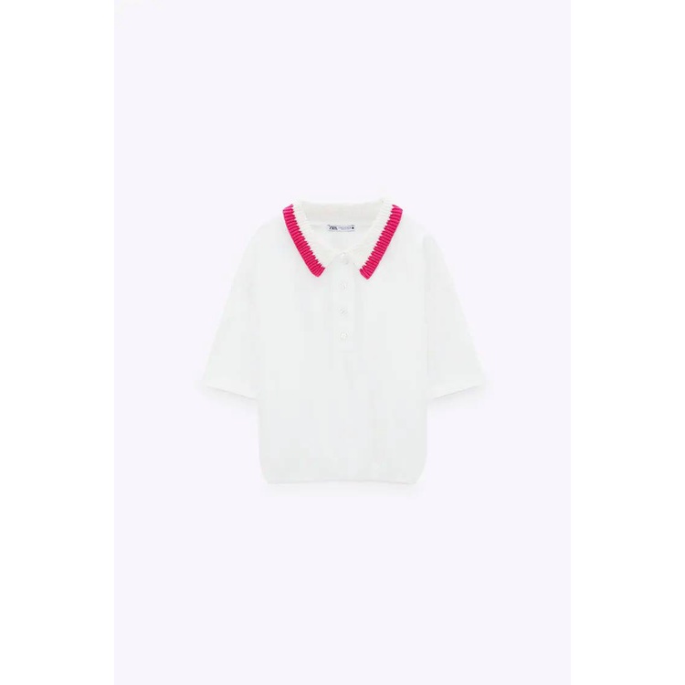 Áo Polo cổ đan viền, chun eo Zara Auth new tag có sẵn 1930/043 1930043 | BigBuy360 - bigbuy360.vn