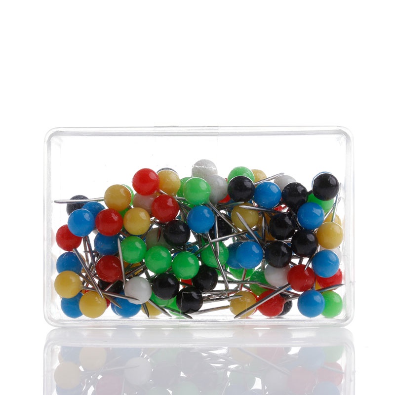 Set 100 kim ghim đầu tròn nhiều màu sắc tiện dụng dùng trong may mặc