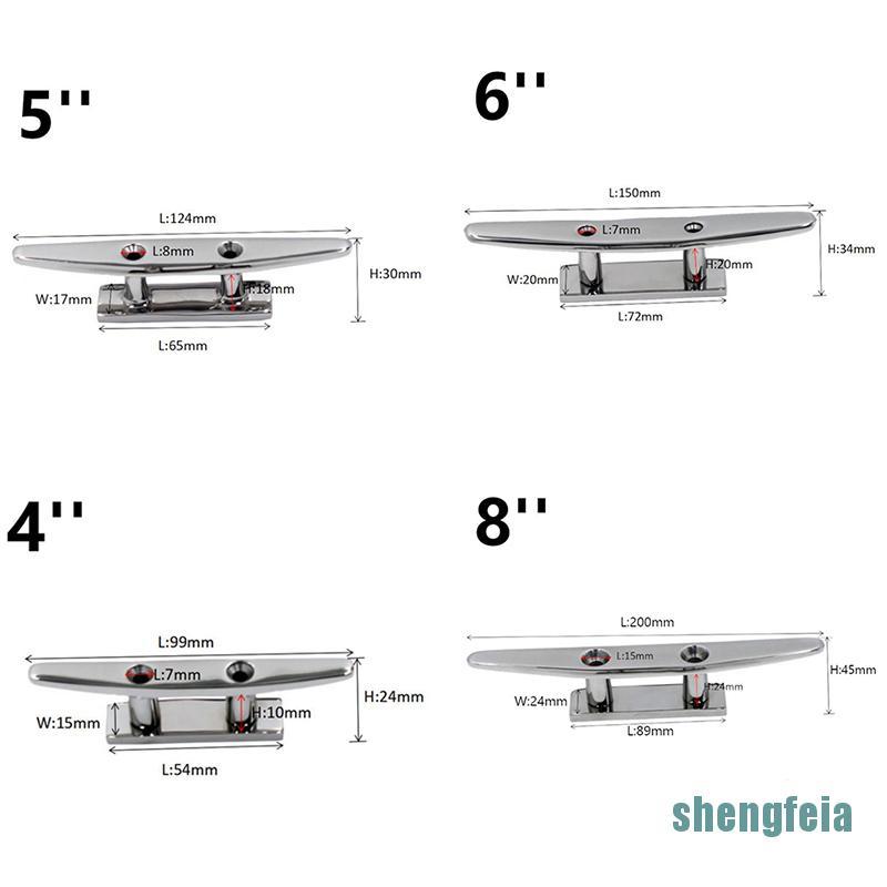 Dây Thừng Phẳng Bằng Thép Không Gỉ 2 Lỗ 4 "5" 6 "8" Cho Tàu Thuyền