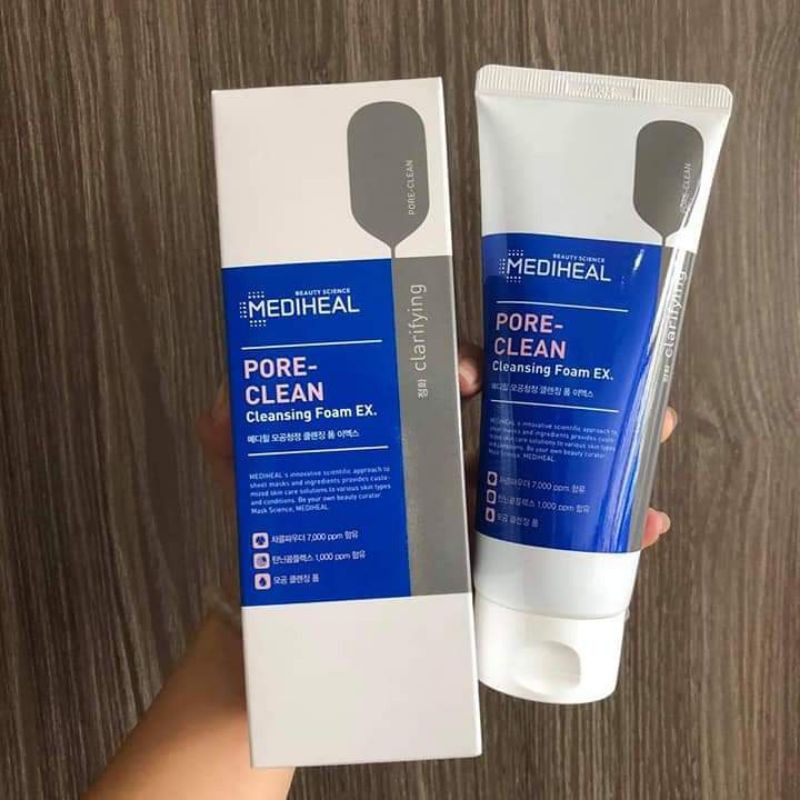 Sữa Rửa Mặt Tạo Bọt Than Hoạt Tính Làm Sạch Sâu lỗ Chân Lông Mediheal Pore-Clean Care Cleansing Foam EX 170ml