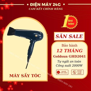 Máy sấy tóc Goldsun GHD2041 máy sấy mini tạo kiểu tóc dễ dàng chăm sóc tóc tức thời bảo vệ mái tóc khỏi khô xơ