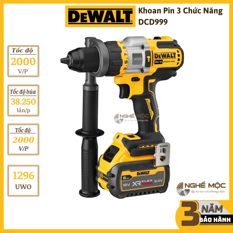 Máy khoan pin DeWalt DCD999 khoan rút lõi 999 DEWALT nghề mộc