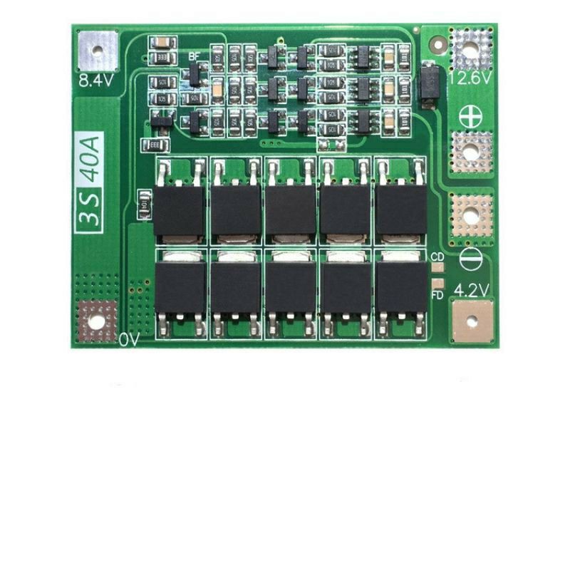 Mạch 3S 12,6V - 40A Auto Recovery, sạc và bảo vệ pin Li-ion 3.7V.
