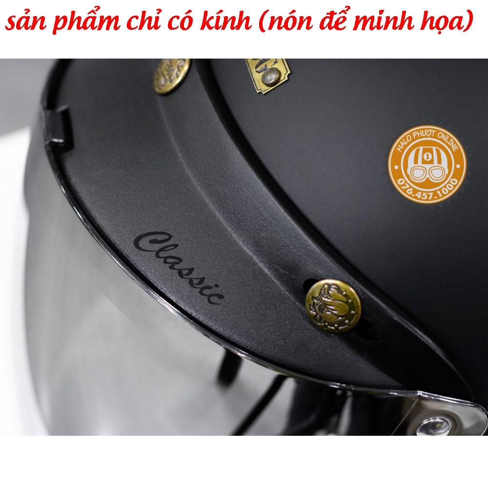 Kính Bulldog K7 chính hãng - gắn nón bảo hiểm 3/4