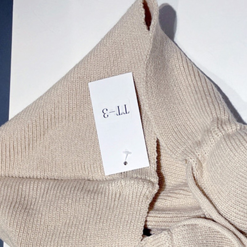 Yếm Len Trùm Đầu 2 Trong 1 Giữ Ấm Cổ Màu Trơn Phối Dây Rút