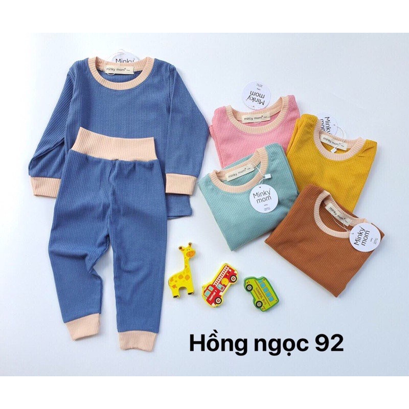 Bộ đồ cho bé - bộ len gân cho bé minky mom