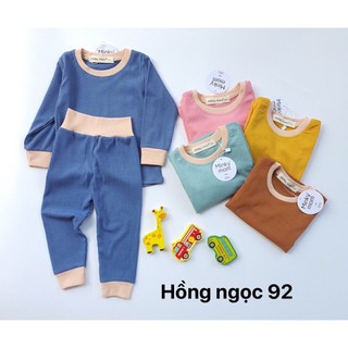 Bộ đồ cho bé - bộ len gân cho bé minky mom