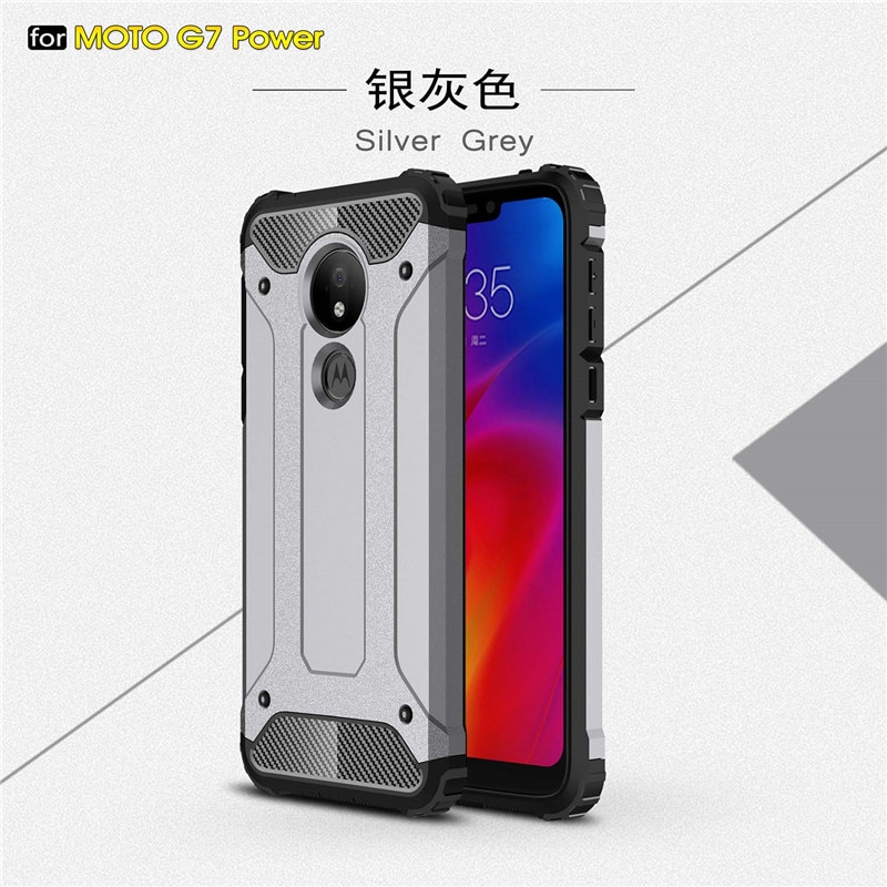 Ốp Điện Thoại Cứng Kiểu Giáp Chống Sốc Thời Trang Sang Trọng Cho Motorola G7 Plower Moto G7