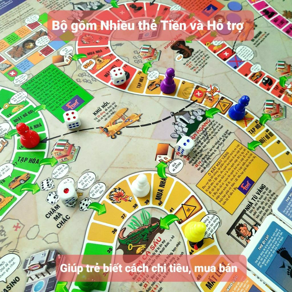 Board game-Đi tìm kho báu phần 1-Foxi-trò chơi gia đình tương tác phát triển tư duy và vui nhộn