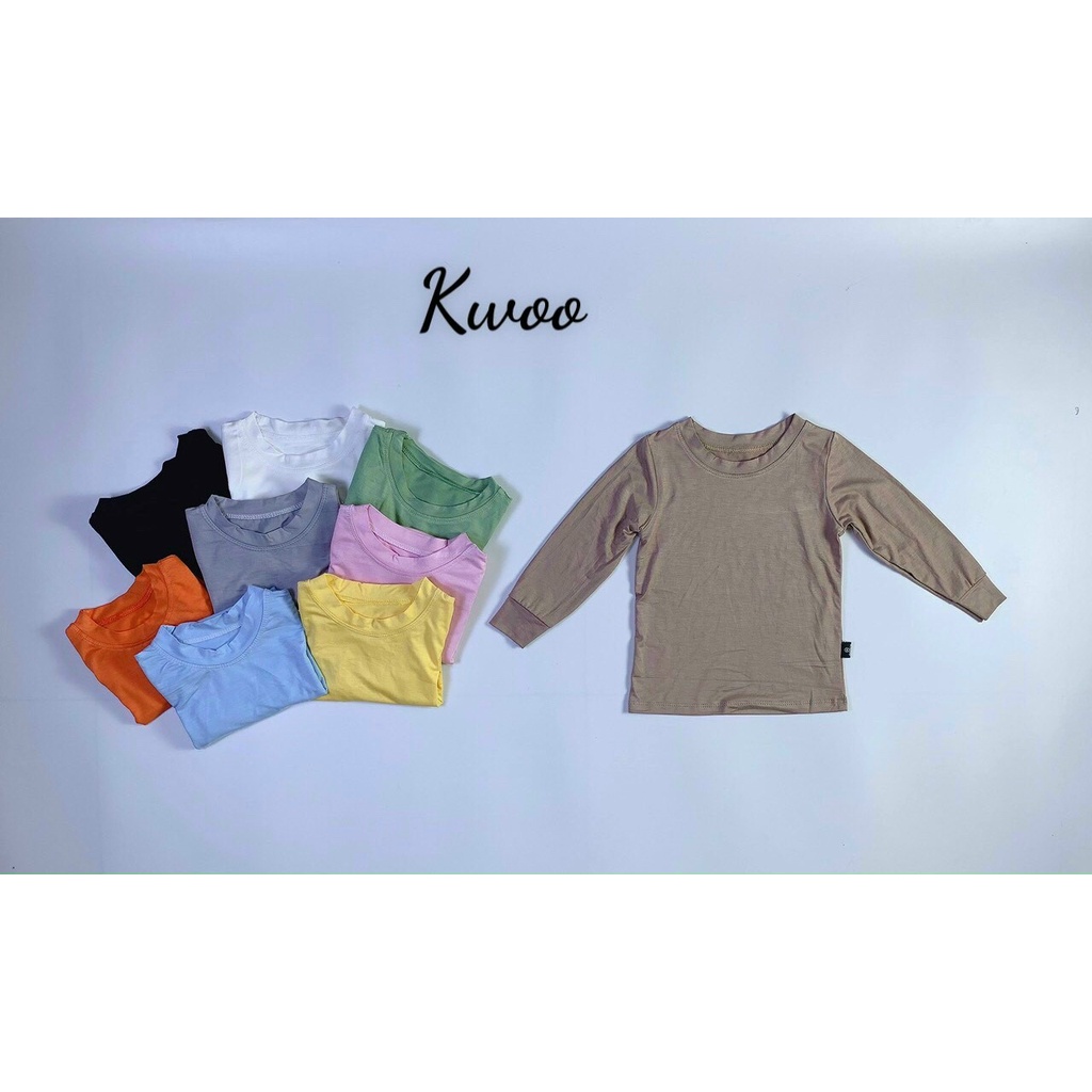 Áo giữ nhiệt cho bé chất thun lạnh siêu mềm bảng màu basic dễ mặc