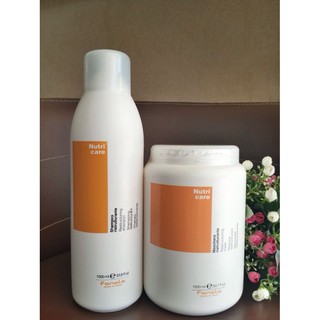 (Hàng Ý+ Date New) Kem Ủ Tóc + Dầu Gội Fanola Nutri Care 1500ML + 1000ml