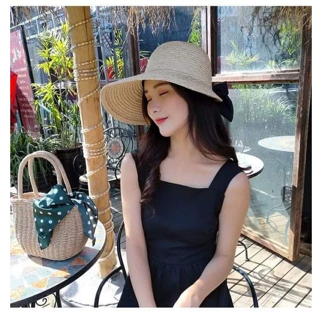 Mũ hở nóc chất rơm tự nhiên,hàng đẹp.