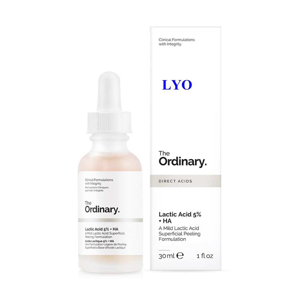 Serum tẩy da chết hoá học - Lactic Acid 5% + HA và Latic Acid 10% + HA – The Ordinary.