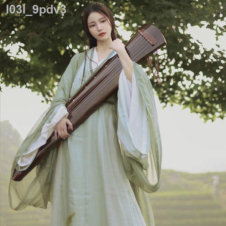 ♈Nguyên bản Hanfu nữ Wei Jin phong cách cổ tích trang phục đầy đủ của học sinh Trung Quốc hàng ngà