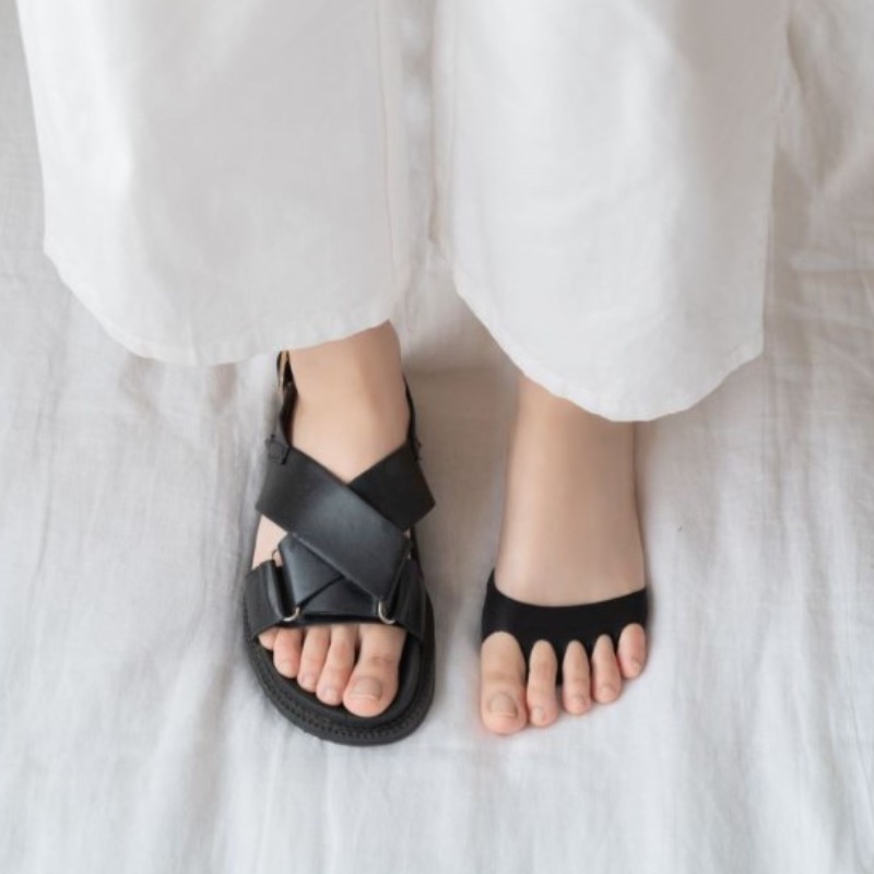 1 Đôi Vớ Tách Ngón Chân Mềm Mại Co Giãn Chống Trượt Hỗ Trợ Giảm Đau Khi Mang Giày Cao Gót Cho Nữ