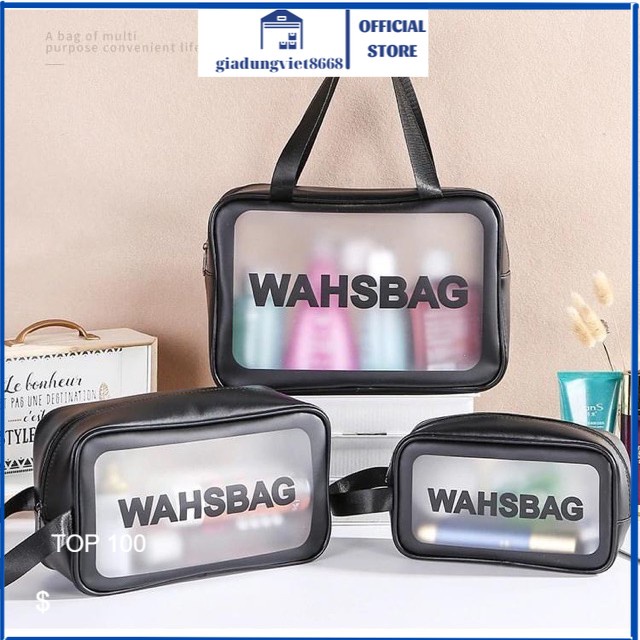 [Bán gía Gốc] Sét 3 túi đựng mỹ phẩm trong suốt mẫu mới, sét 3 túi mỹ phẩm washbag