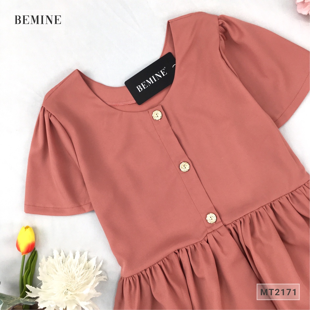 Set bộ thời trang áo nhún đuôi cá quần đùi BEMINE MT2171HONG