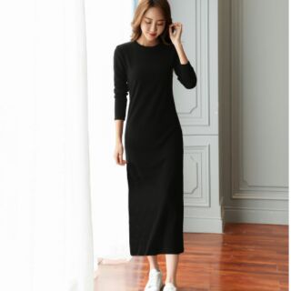 Váy đầm cotton dài tay dáng dài