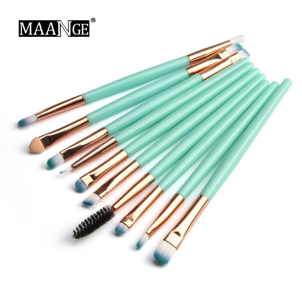 Bộ 10 cọ trang điểm mát thiết kế đầu bằng sợi nylon