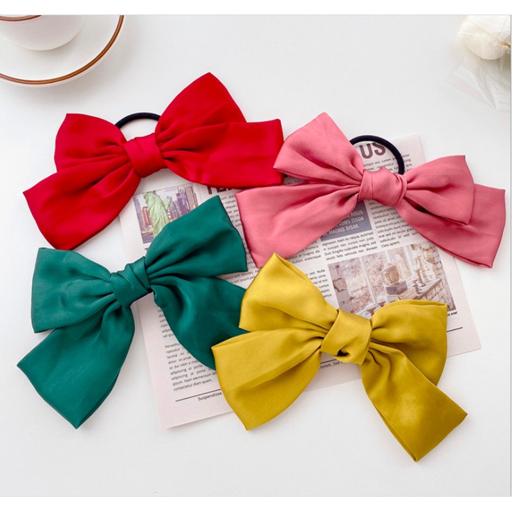 Kẹp tóc nơ bản to phong cách Hàn Quốc