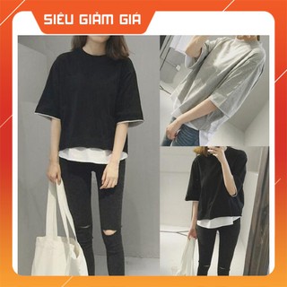 Áo thun Quảng Châu giả 2 áo phong cách Hàn Quốc