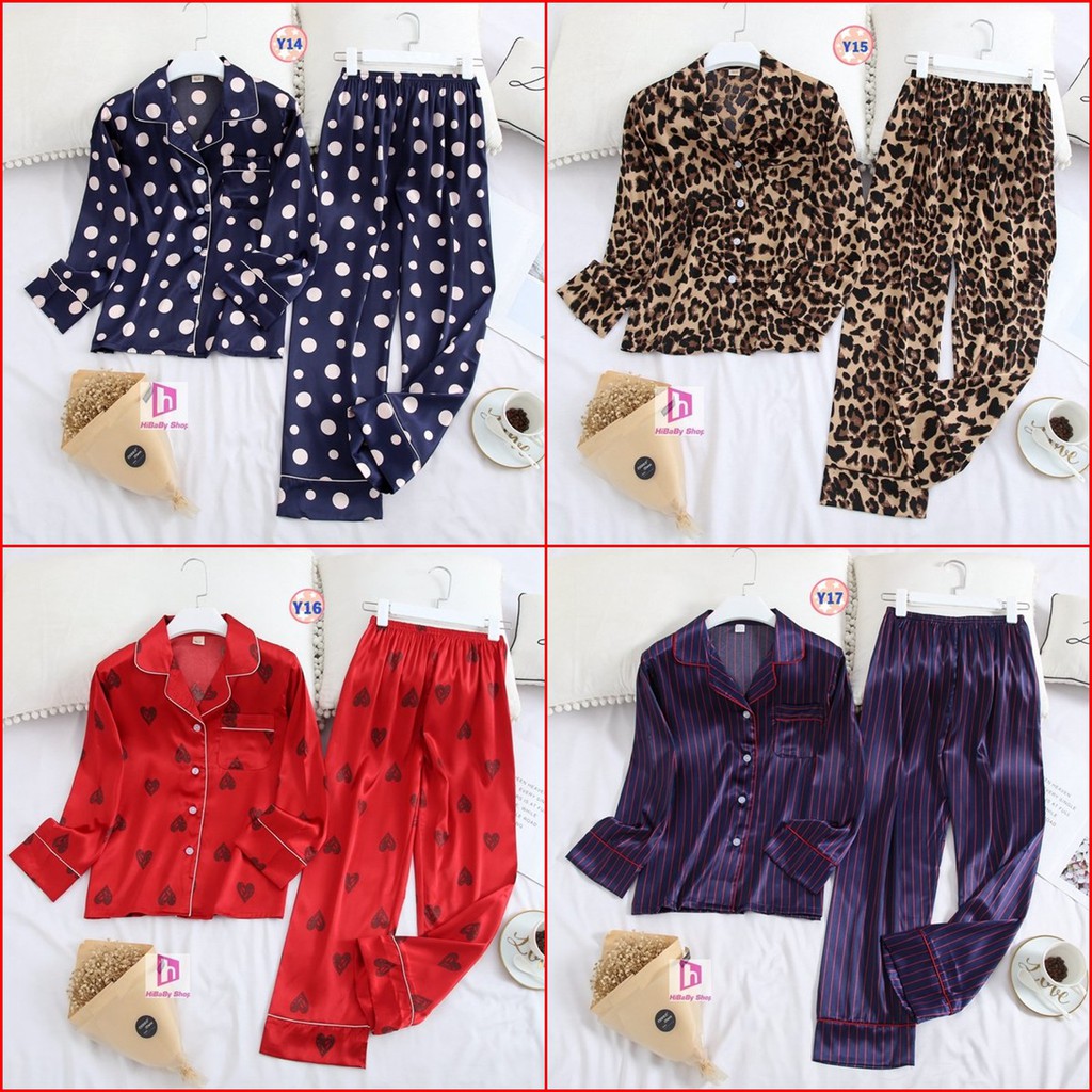 ( Có size 80kg) Pijama Lụa Cao Cấp Dài Tay Y14