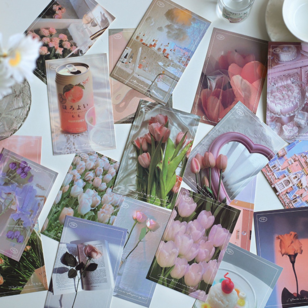 Set 30 tấm thẻ ảnh dán tường trang trí đơn giản